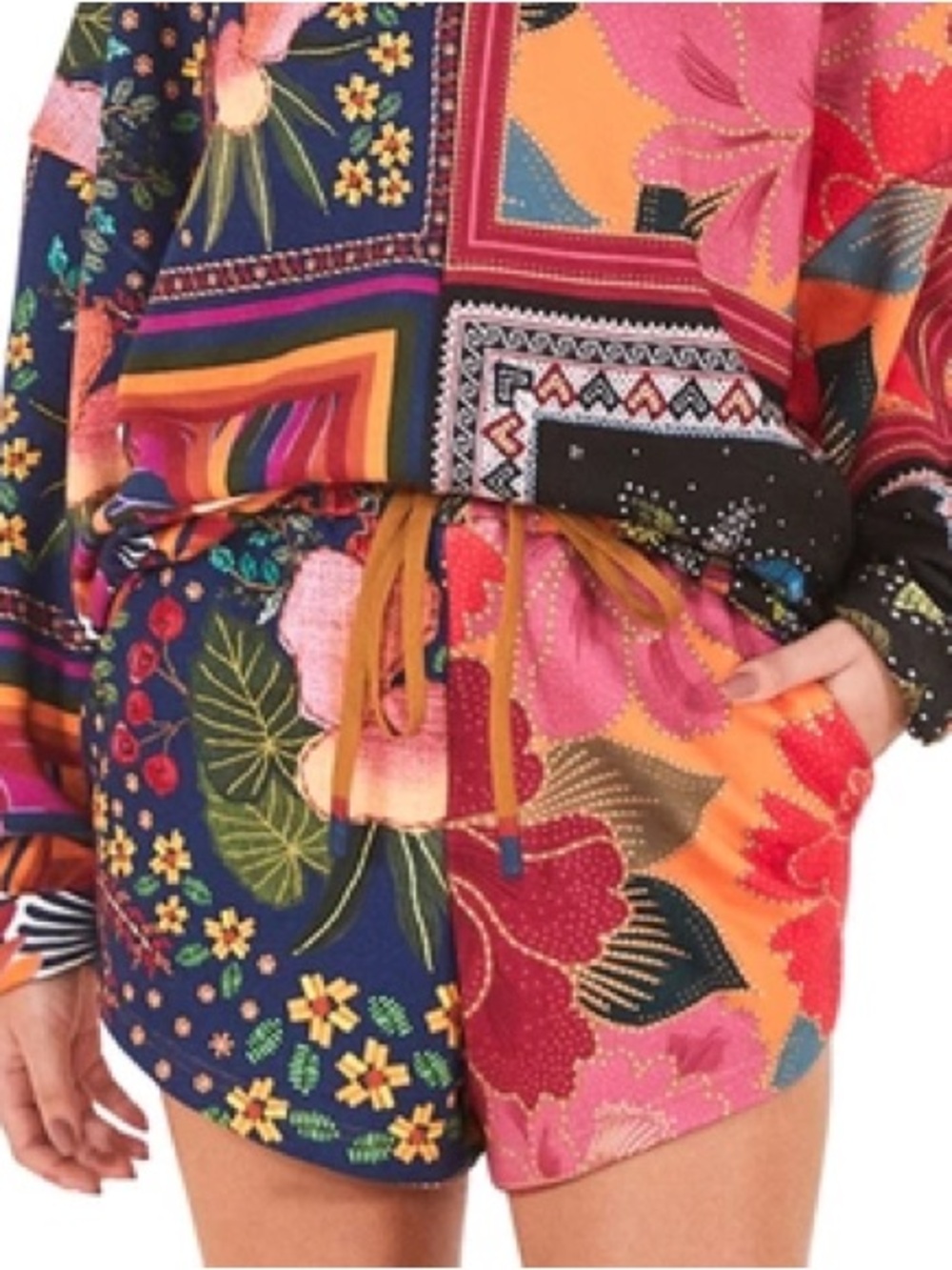 FARM RIO Mix Scarves Multi-pattern Shorts